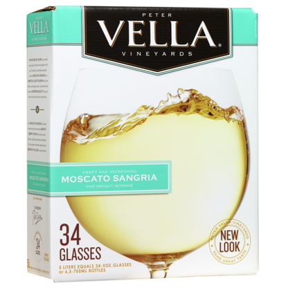 Peter Vella Moscato Sangria 5L, The Party-Ready Box Wine That Keeps Pouring All Night