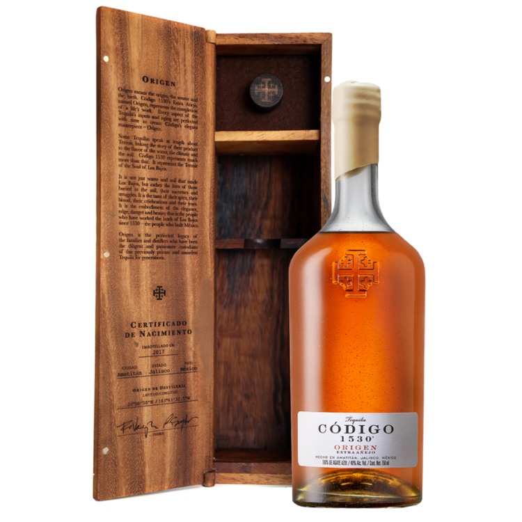 CODIGO 1530 TEQUILA EXTRA ANEJO ORIGEN 80 750ML