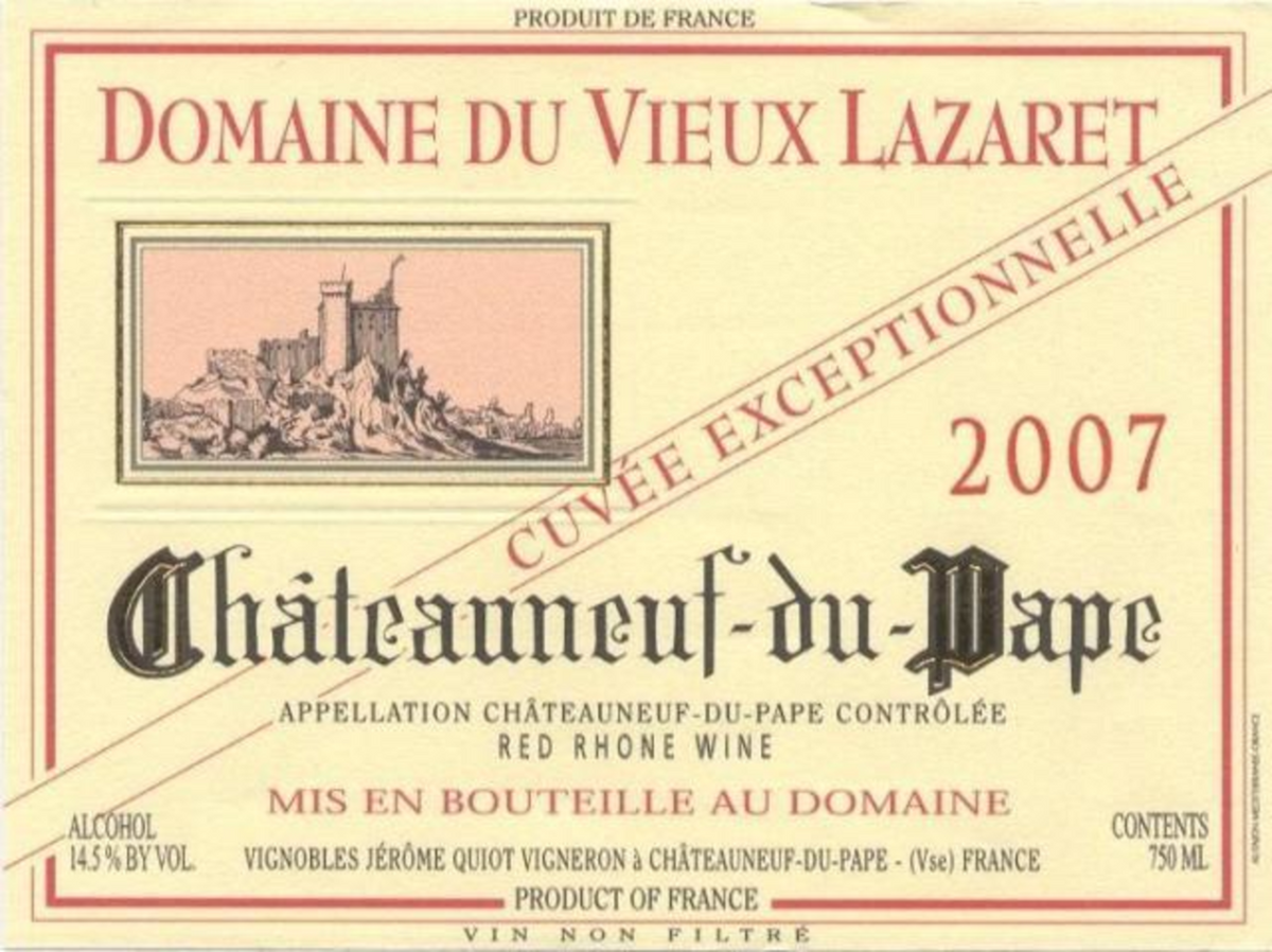 Domaine du Vieux Lazaret Chateauneuf-du-Pape Cuvee Exceptionnelle 2022 750 mL