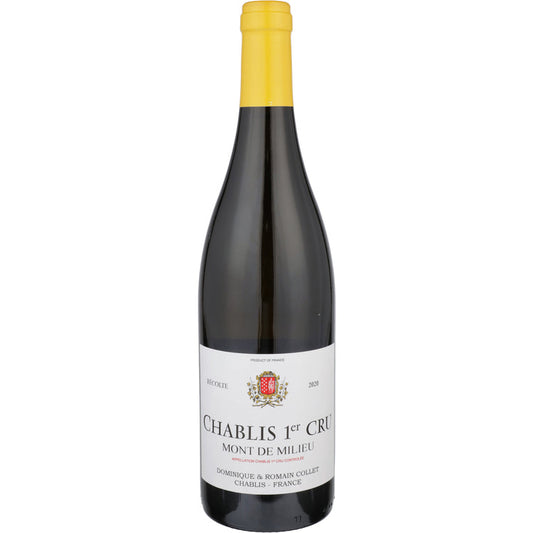 Dominique & Romain Collet Chablis Mont De Milieu Premier Cru Recolte 2020 750ML