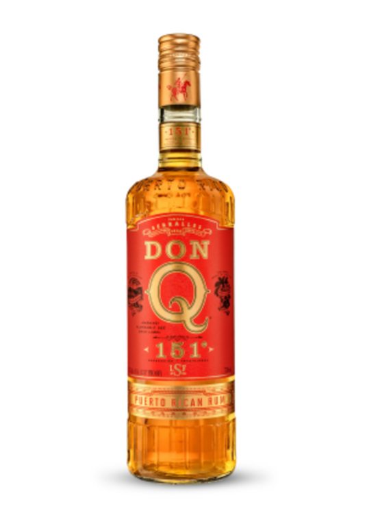 Don Q 151 Proof Rum 750ML, Puerto Rico's Legendary High-Proof Rum