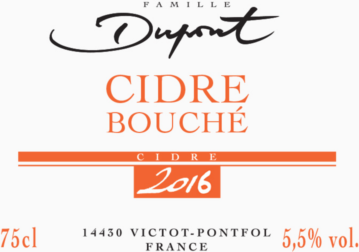 Dupont Cidre Bouche Brut Organic Cider 12-Pack 750mL