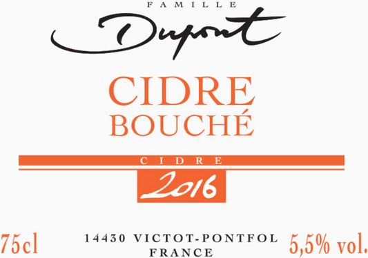 Dupont Cidre Bouche Brut Organic Cider 12-Pack 750mL