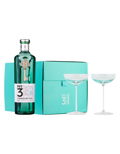 No. 3 London Dry Gin with Martini Glass Gift Set
