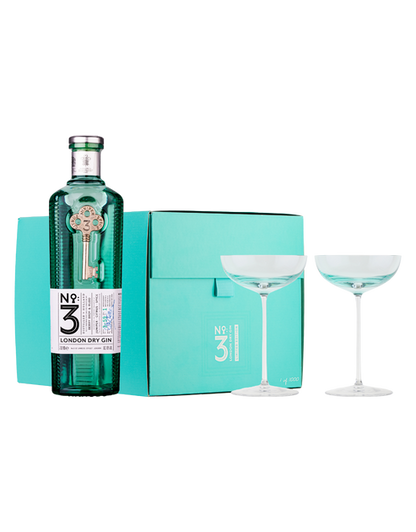 No. 3 London Dry Gin with Martini Glass Gift Set