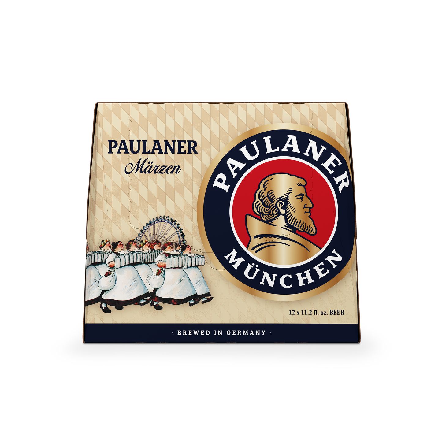 Paulaner Oktoberfest Marzen 330 mL twelve-pack front, US pack