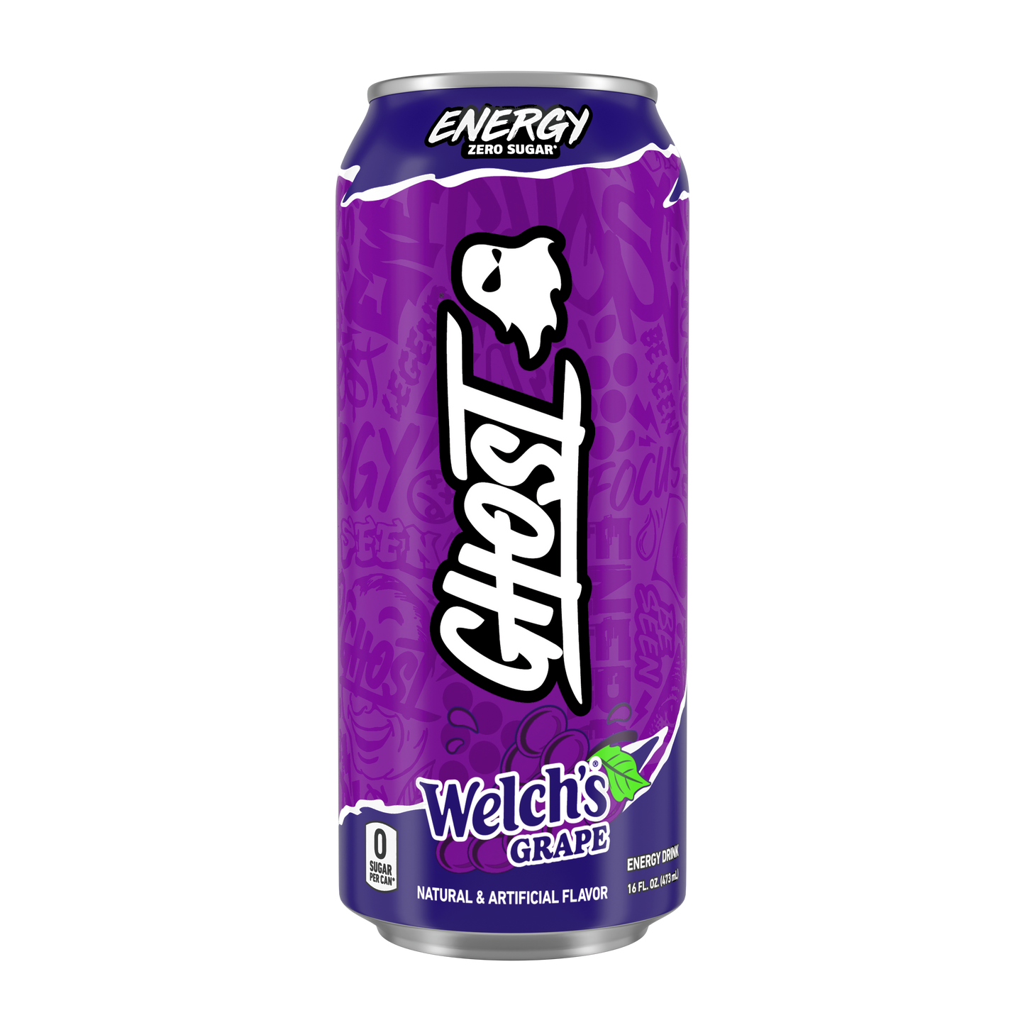 Ghost Zero Sugar Energy Drink, Welch's Grape, 16 fl oz can