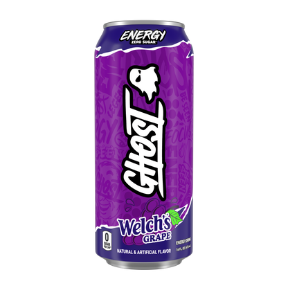 Ghost Zero Sugar Energy Drink, Welch's Grape, 16 fl oz can