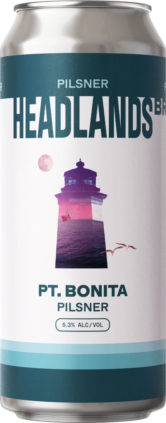 Headlands Brewing Pt. Bonita Pilsner 16 oz Can (24 Pack)