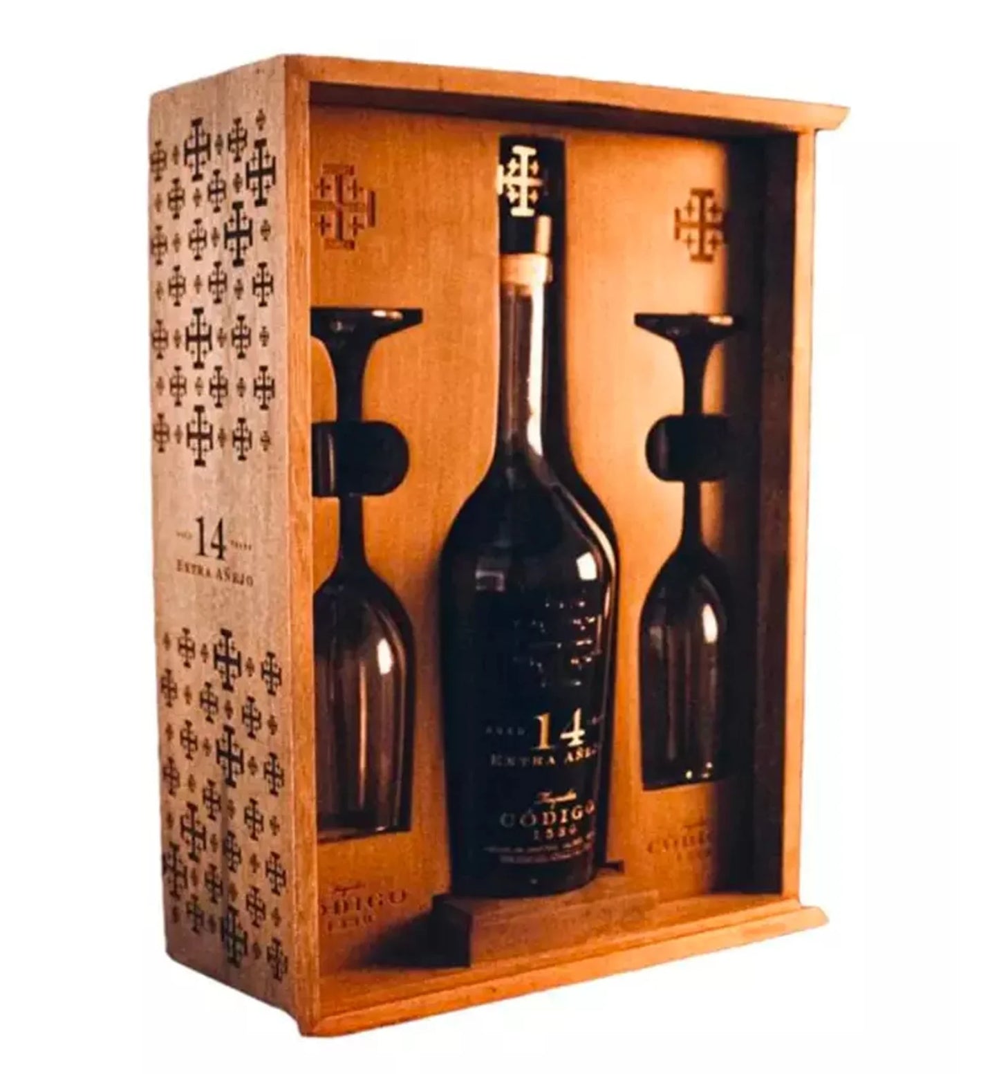 Codigo 1530 Tequila Extra Anejo 14 Yr 80 W/ 2 Flute Glasses 750ML
