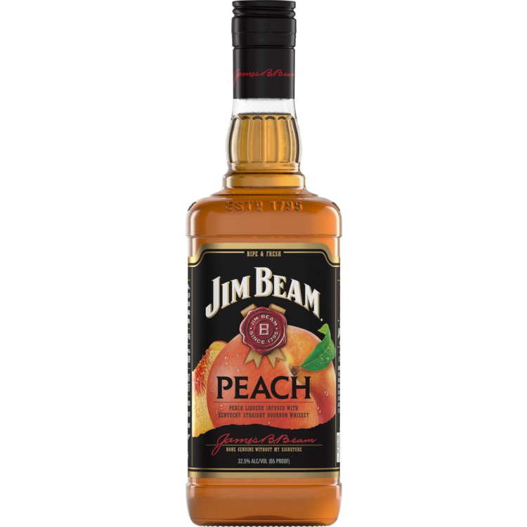 JIM BEAM PEACH INFUSED STRAIGHT BOURBON 65 750ML
