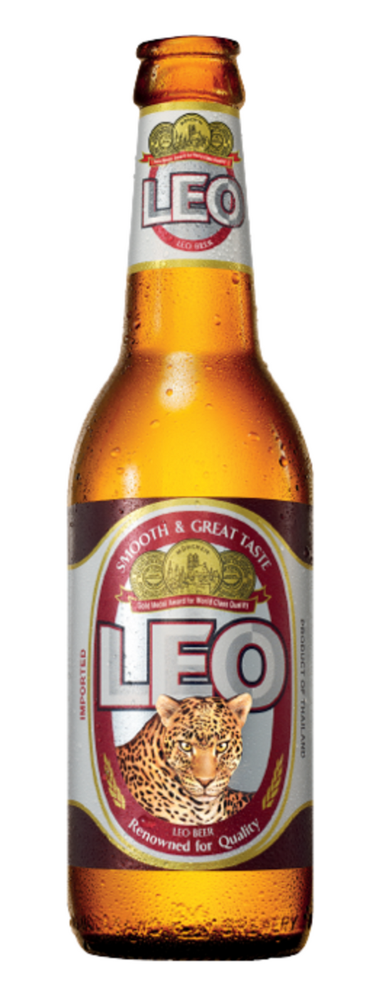 LEO Lager 330 mL Case of 24, Thailand's Crisp and Easy Drinking Beach Lager