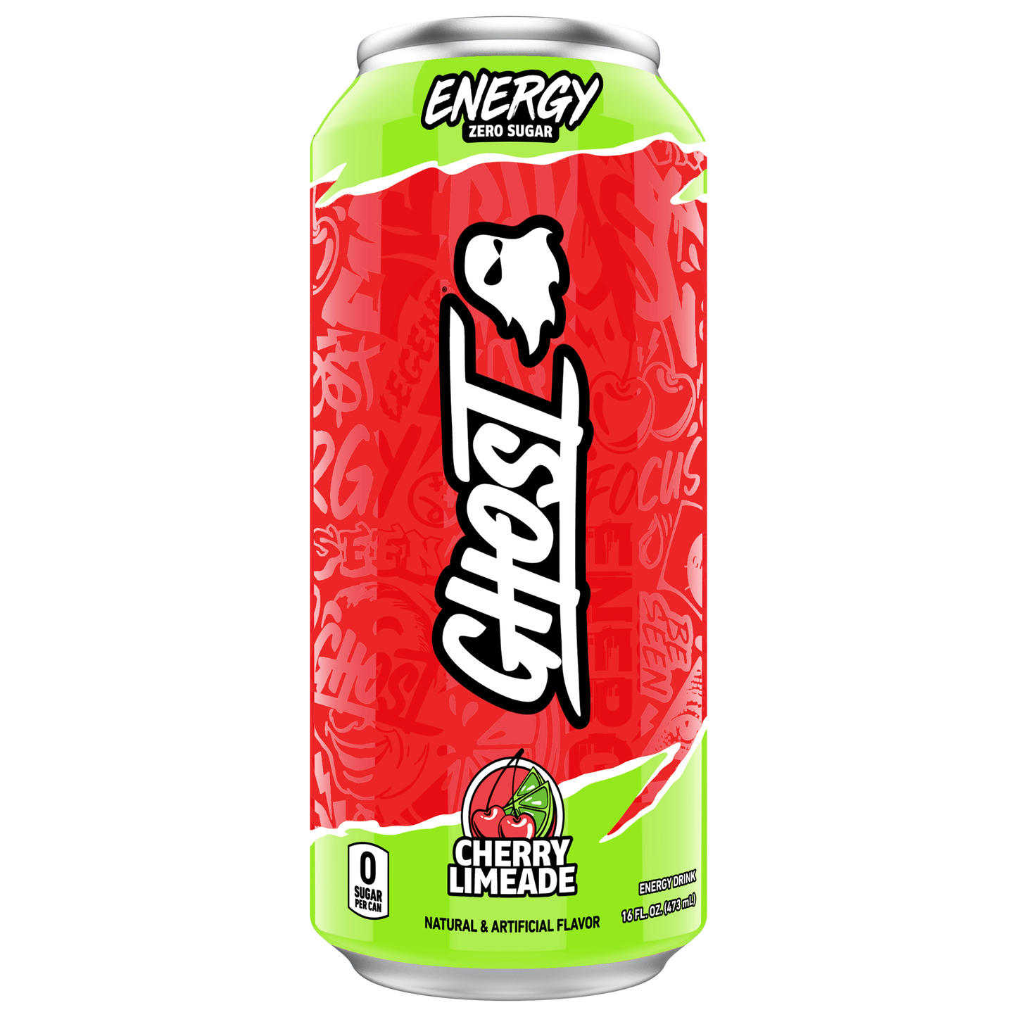 Ghost Zero Sugar Energy Drink, Cherry Limeade, 16 fl oz can