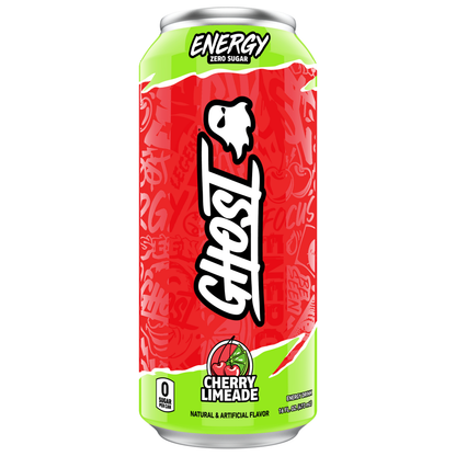 Ghost Zero Sugar Energy Drink, Cherry Limeade, 16 fl oz can