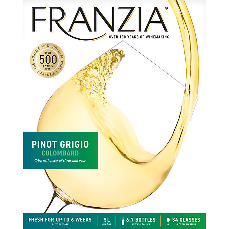 Franzia Pinot Grigio Colombard label