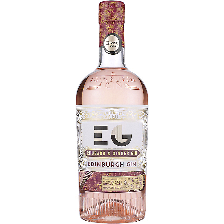Edinburgh Gin Rhubarb & Ginger Flavored Gin Small Batch 750ML
