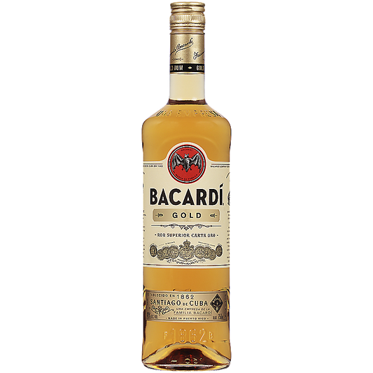 Bacardi Gold Rum 80 (1L), Oak-Aged Golden Rum From the Original Rum House