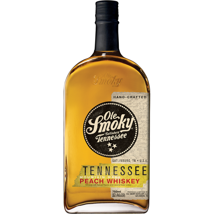 OLE SMOKY PEACH FLAVORED WHISKEY MOUNTAIN MADE 60 750ML