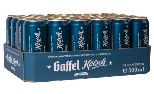 Privatbrauerei Gaffel Becker & Co. Kölsch 16.9 oz Can (24 Pack)