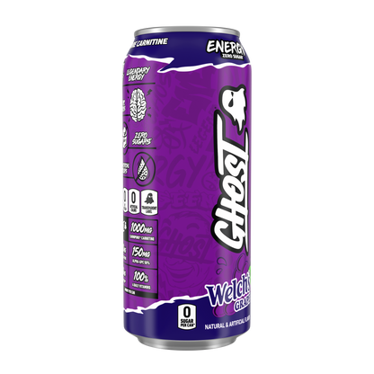 Ghost Zero Sugar Energy Drink, Welch's Grape, 16 fl oz can