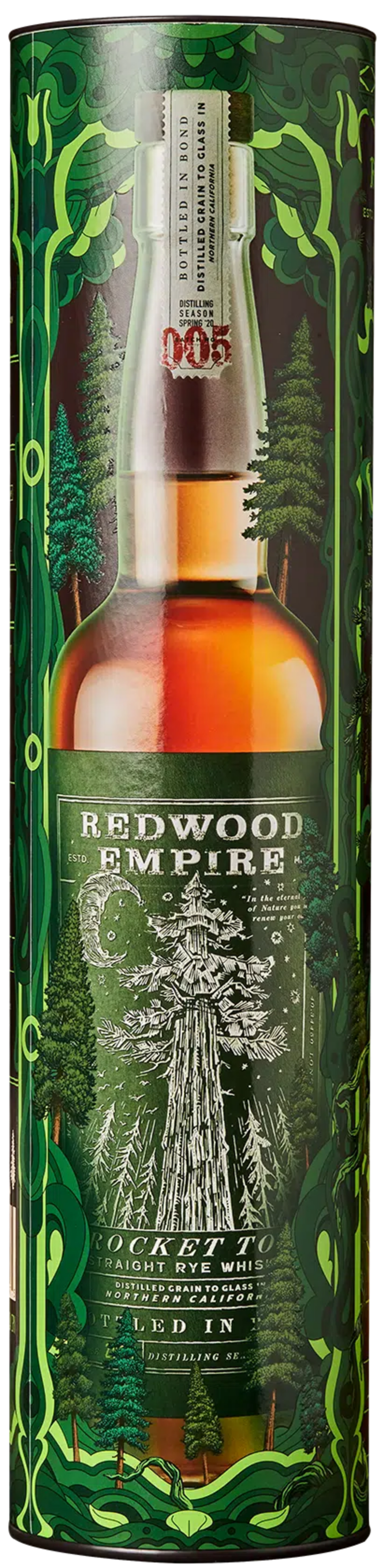 Redwood Empire Rocket Top Bottled in Bond Straight Rye Whiskey 750mL