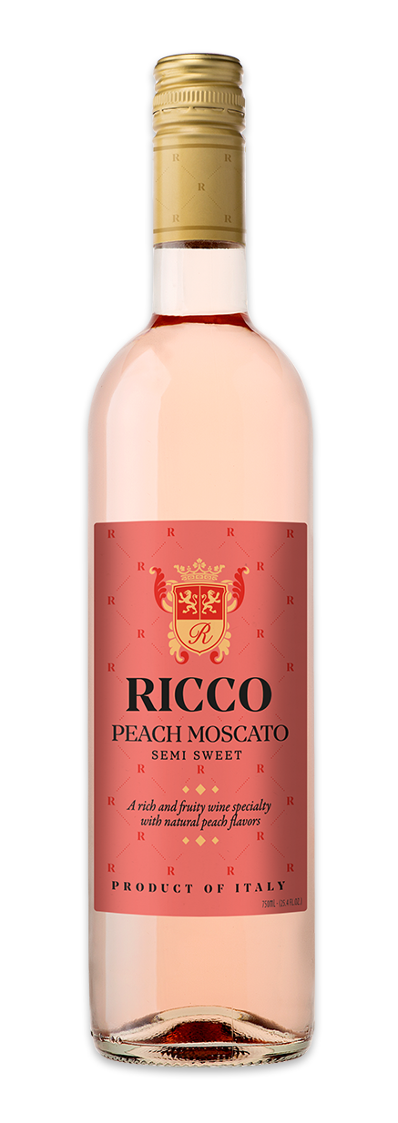 Ricco Peach Moscato 750ML bottle