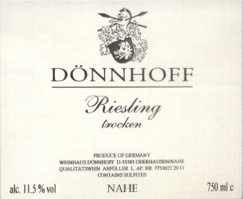 Donnhoff Estate Riesling Trocken 2025 750ML
