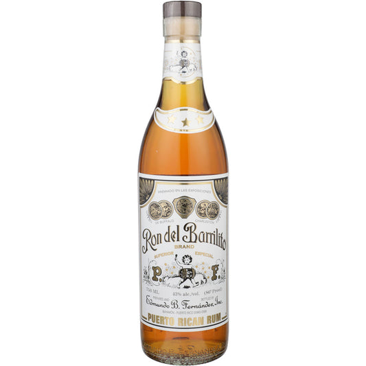Ron Del Barrilito Aged Rum Three Stars Superior Especial 86 750ML