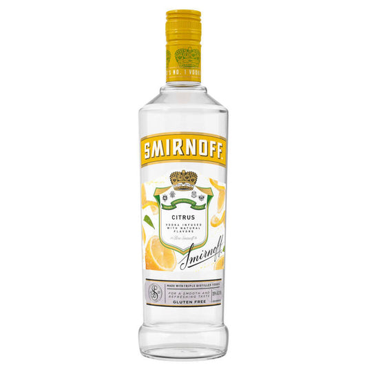 Smirnoff Citrus Flavored Vodka 750ml, Bright Lemon-Lime in Every Pour