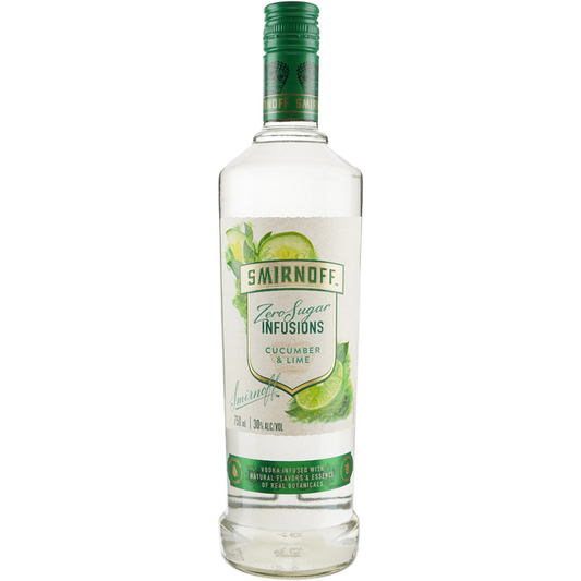 Smirnoff Cucumber & Lime Zero Sugar Infusions Vodka 750ml