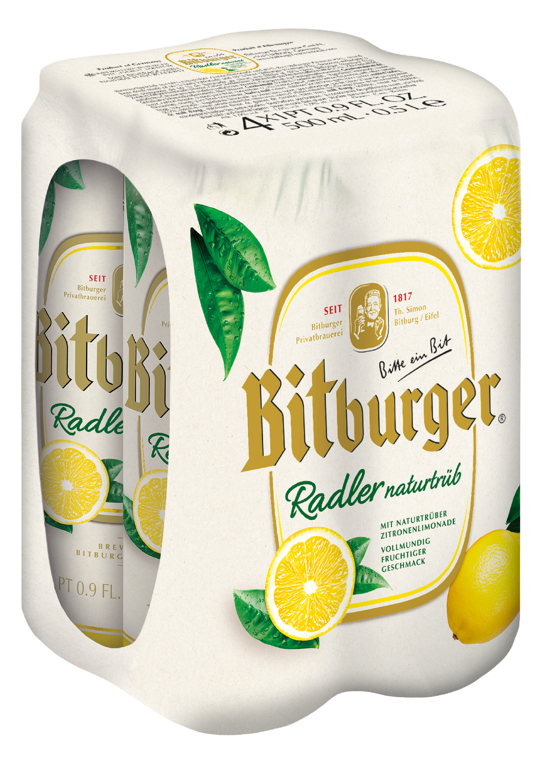 Bitburger Lemon Radler Can 6/4PK 16.9Z
