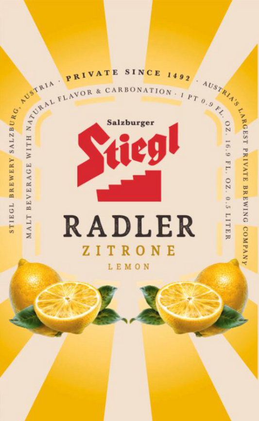 Stiegl Lemon Radler Cans 24-Pack 16.9 oz