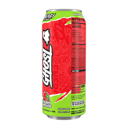 Ghost Zero Sugar Energy Drink, Cherry Limeade, 16 fl oz can