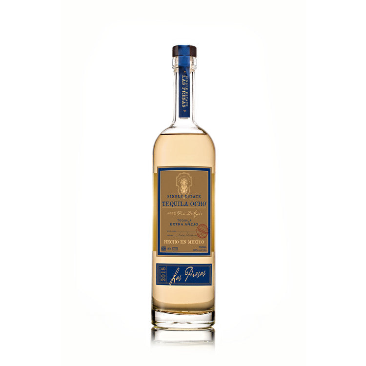 TEQUILA OCHO TEQUILA EXTRA ANEJO SINGLE ESTATE LAS PRESAS 80 750ML