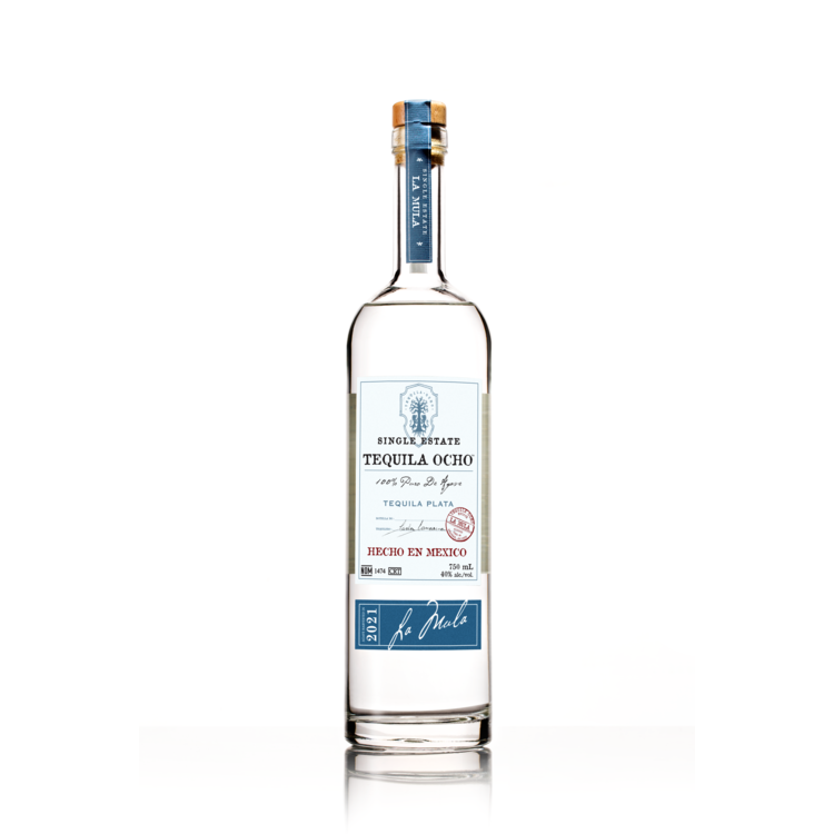 TEQUILA OCHO TEQUILA PLATA SINGLE ESTATE LA MULA 80 750ML
