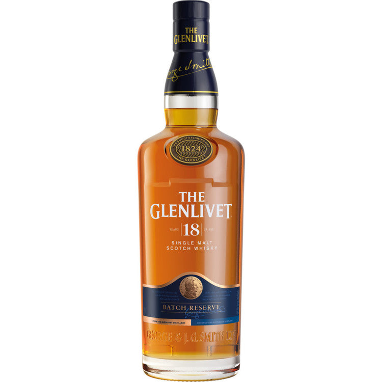 THE GLENLIVET SINGLE MALT SCOTCH BATCH RESERVE 18 YR 80 WITH CARTON 750ML