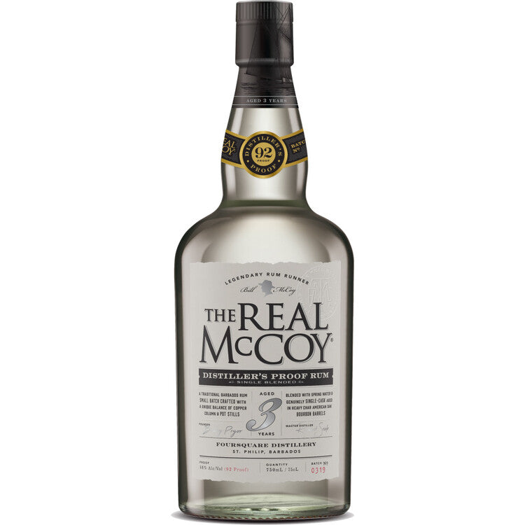 THE REAL MCCOY AGED RUM SINGLE BLENDED 3 YR 92 750ML