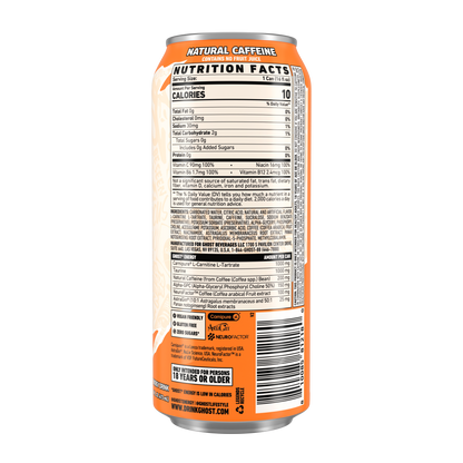 Ghost Zero Sugar Energy Drink, Orange Cream, 16 fl oz can