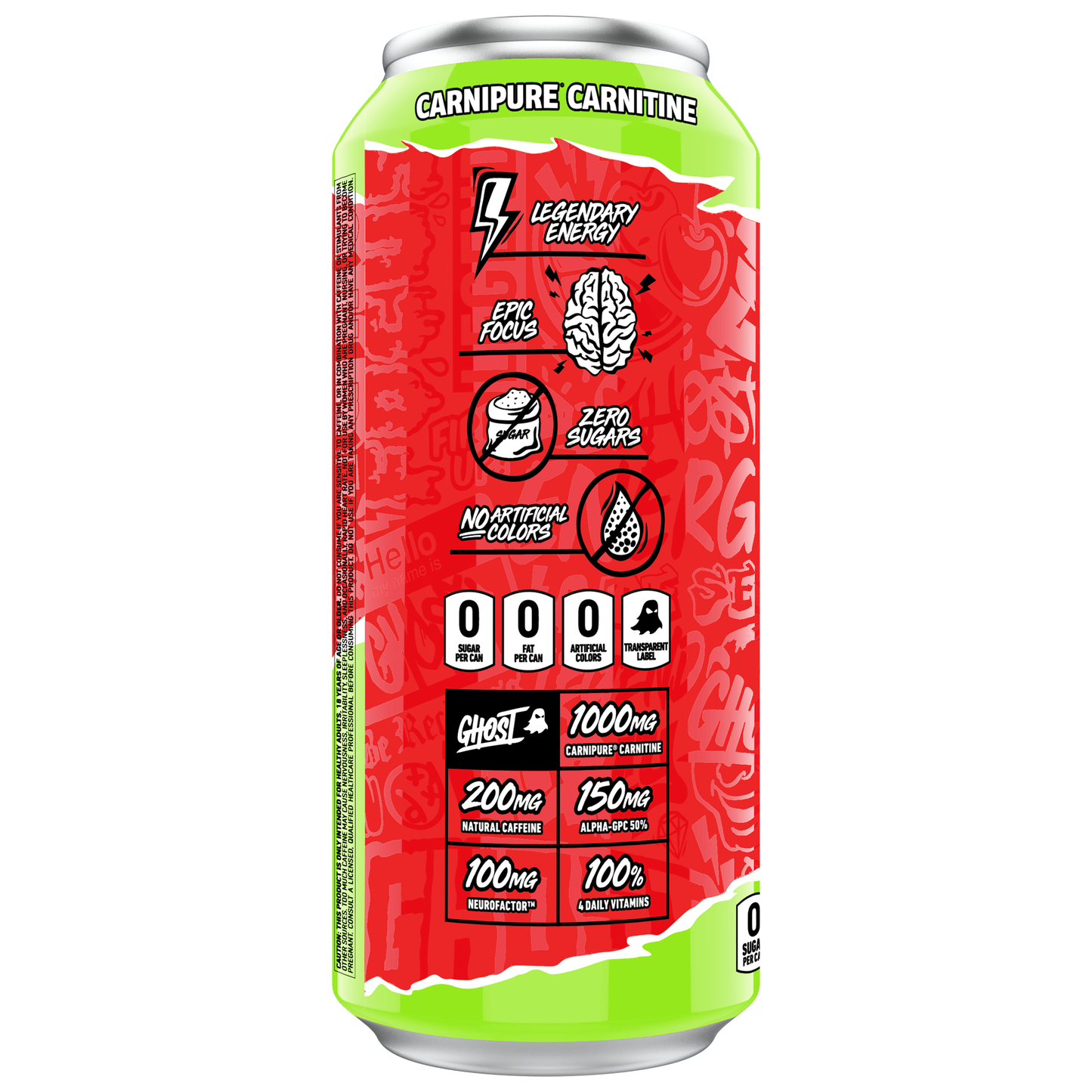 Ghost Zero Sugar Energy Drink, Cherry Limeade, 16 fl oz can