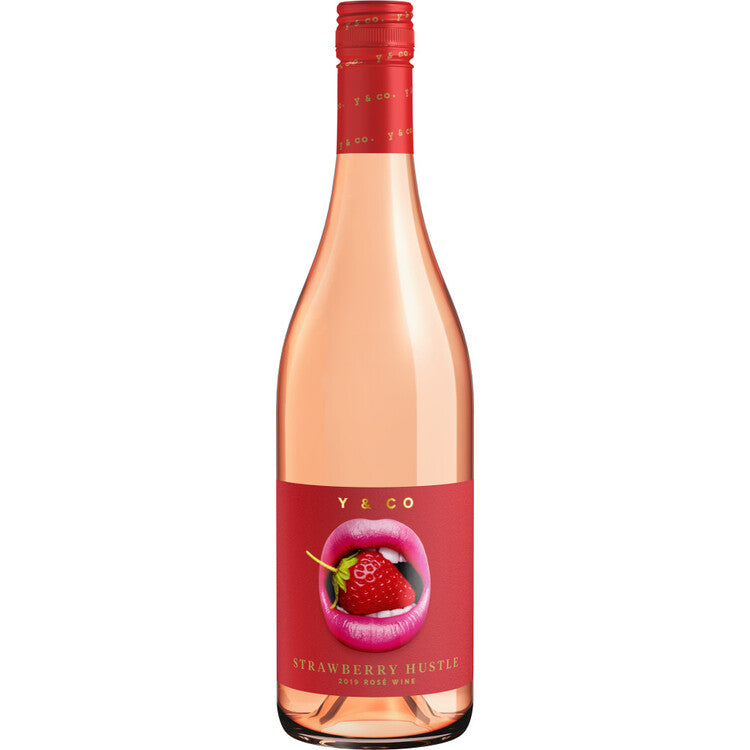 Y & CO ROSE WINE STRAWBERRY HUSTLE CALIFORNIA 750ML