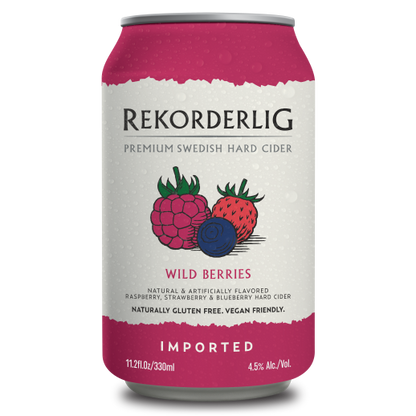Rekorderlig Wild Berry cider, 24-pack 11.2 oz cans