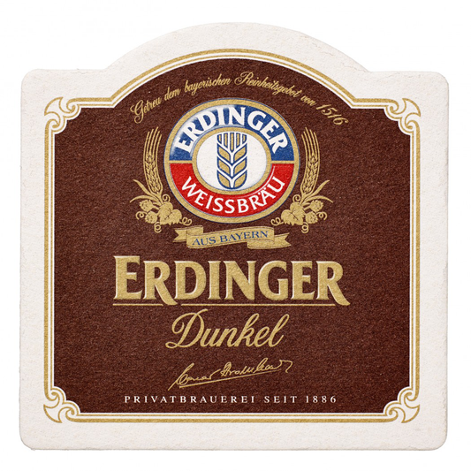 Erdinger Dunkel Dark Hefeweizen 12-Pack 500mL, A Harmonious Dark Bavarian Wheat Beer With Caramel and Nuts