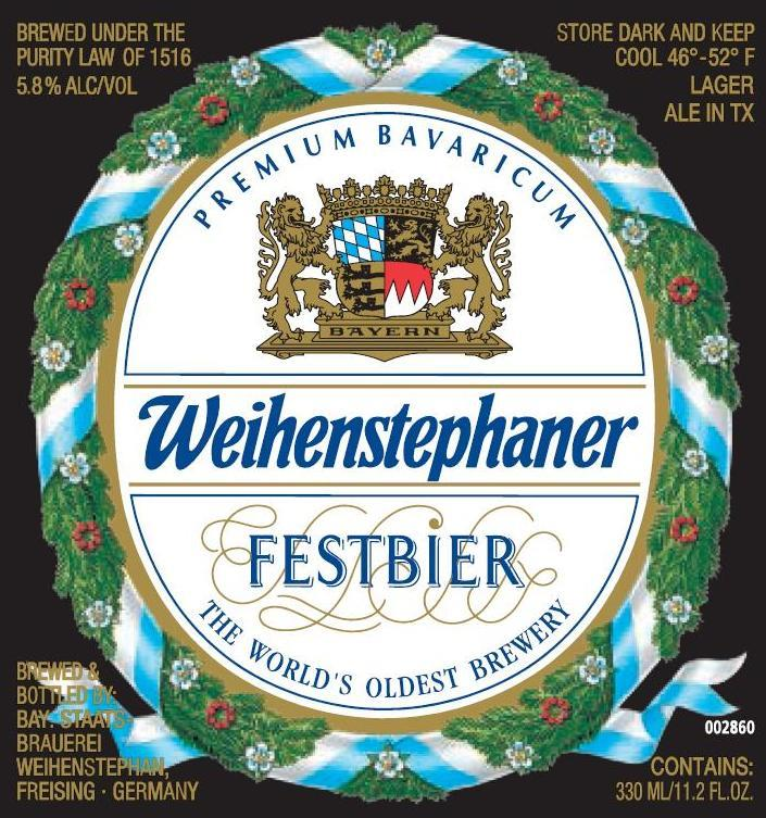 Weihenstephaner Festbier, 24-pack 330 ml bottles