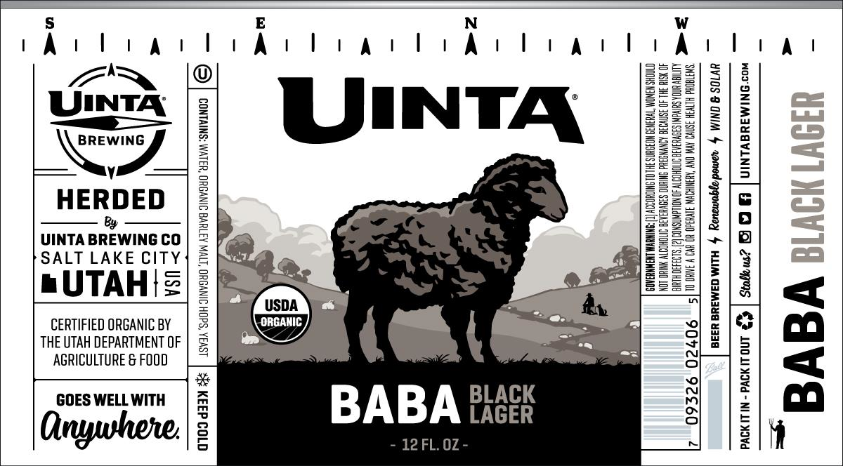 UINTA BABA BLACK LAGER 4/6PK CANS 12 oz