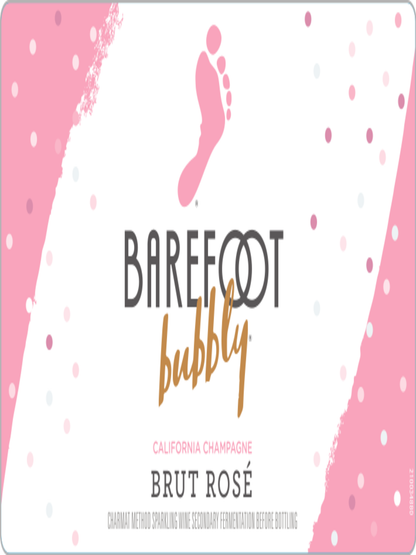 Barefoot Bubbly Brut Rosé Sparkling Wine 187mL Bottles 24-Pack