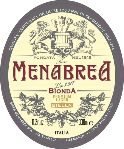 Menabrea Bionda (Blonde Lager) 4/6PK 11.2 oz (24)