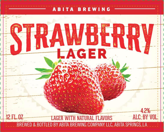 ABITA STRAWBERRY LAGER 4/6PK CANS 12 oz (24)