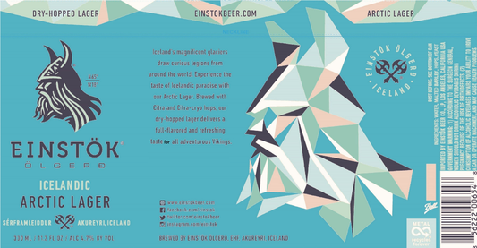 Einstok Arctic Lager 4/6PK Cans 11.2 oz (24 Pack), The Viking-Worthy Lager Brewed Beneath the Arctic Sky