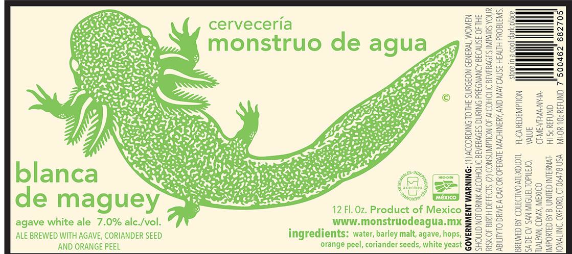 Monstruo de Agua Blanca de Maguey ale, 24-pack 12 oz bottles