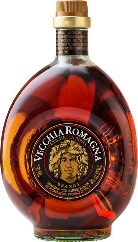 VECCHIA ROMAGNA ETICHETTA NERA MONTENEGRO BRANDY W/ 1 GLASS 750 mL